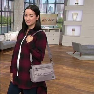 Lug “Pacer” Crossbody Bag- Studded Gray
